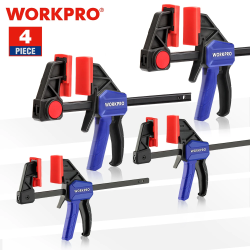 WORKPRO Bar Clamp Set: 4-Piece Woodworking Clamps for DIY