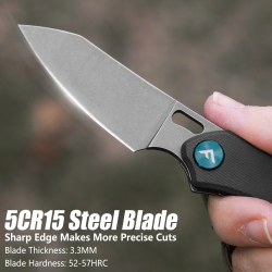FLISSA G10 Folding Knife: Durable & Versatile EDC Tool