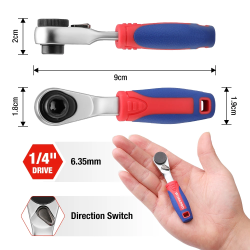 Set Kunci Ratchet Mini WORKPRO & Mata Obeng - Peralatan untuk Setiap...