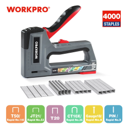 WORKPRO 6-in-1 Staple Gun: Heavy-Duty DIY & Home Decor
