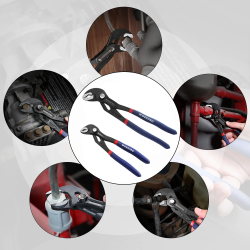 Набір кліщів WORKPRO для водяного насоса - 7" і 10" з можливістю регулювання