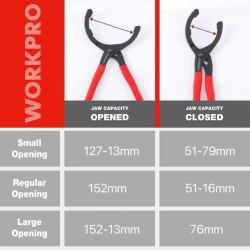 WORKPRO Oil Filter Pliers: Easy Removal & Repair Tool