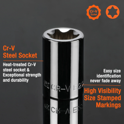 ValueMax 14ピース E-Torx ソケットセット (1/4インチ、3/8インチ、1/2インチドライブ用)