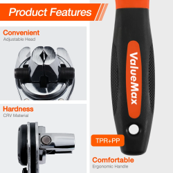 Regulowany klucz grzechotkowy do wszystkich rozmiarów - Valuemax