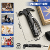 WORKPRO 12-in-1 multifunctionele hamer: veelzijdige overlevingstool