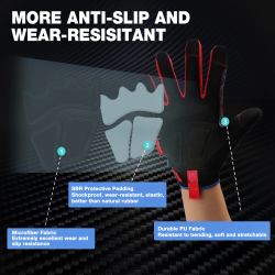 Guantes de trabajo de seguridad WORKPRO: Mecánicos y pantallas táctiles
