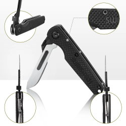 Coltello pieghevole SWISSTECH G10: strumento versatile e durevole per esterni