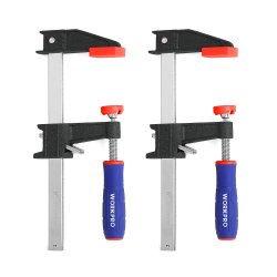 Сверхпрочные зажимы для штанг WORKPRO (6 и 12 дюймов) — 2 шт.