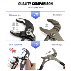 Pinze idrauliche WORKPRO: pinze per pompa idraulica da 8" e 10"