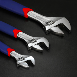 Набор из 3 разводных гаечных ключей WORKPRO — удобные ручные инструменты для самостоятельного ремонта...