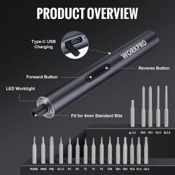 Zestaw precyzyjnych wkrętaków WORKPRO 20 w 1 – zestaw elektronarzędzi