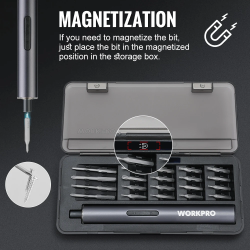 Zestaw precyzyjnych wkrętaków WORKPRO 20 w 1 – zestaw elektronarzędzi