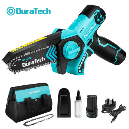 DURATECH Cordless Mini Chainsaw: Powerful & Portable Pruning