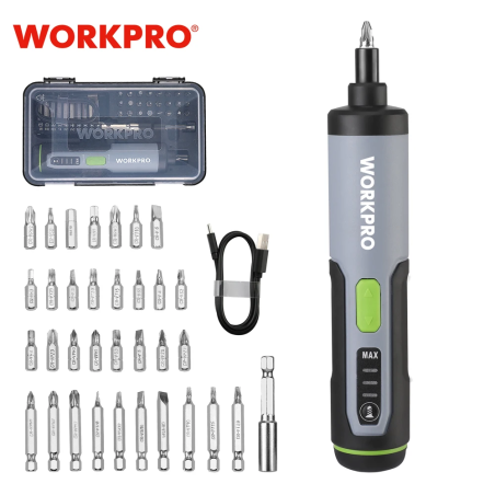 WORKPRO Cordless Screwdriver Kit - Rechargeable & Powerful