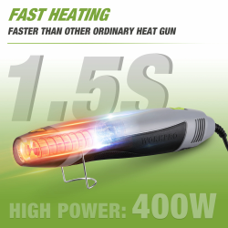 WORKPRO Heißluftpistole – 400 W Mini-Heißluftwerkzeug zum Schrumpfen und Trocknen