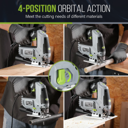 Wyrzynarka WORKPRO 850W: wydajne cięcie bezprzewodowe drewna i metalu