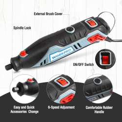 WORKPRO Rotary Tool Kit: Powerful Multi-Tool for DIY & Crafts