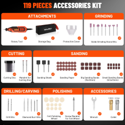 Zestaw narzędzi obrotowych ValueMax: wielofunkcyjne grawerowanie i szlifowanie