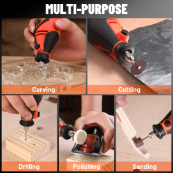 Zestaw narzędzi obrotowych ValueMax: wielofunkcyjne grawerowanie i szlifowanie