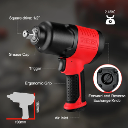 WORKPRO Air Impact Wrench: Heavy Duty Torque & Lightweight Design