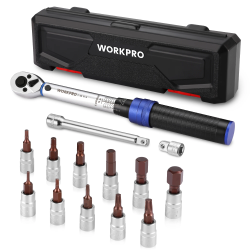 WORKPRO Torque Wrench Set: 14pcs Drive, 1/4 Inch, 2-26 N.m