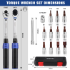 WORKPRO Torque Wrench Set: 14pcs Drive, 1/4 Inch, 2-26 N.m
