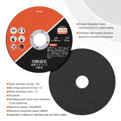 Discos de corte de acero inoxidable UMI (paquete de 20, 105 mm)