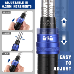 WORKPRO Torque Wrench Set: 14pcs Drive, 1/4 Inch, 2-26 N.m