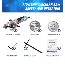 Электрическая мини-циркулярная пила WORKPRO: мощная и универсальная
