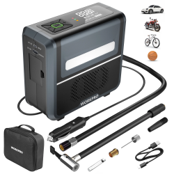 WORKPRO Cordless Air Pump: Portable Tire Inflator for Cars & Bikes
