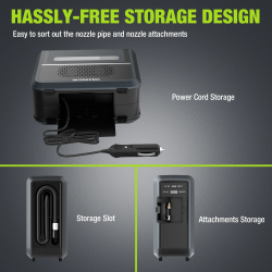 Беспроводной воздушный насос WORKPRO: портативный насос для подкачки шин автомобилей и мотоциклов