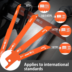 Lame per seghe alternative UMI per metallo e legno | Confezione da 10