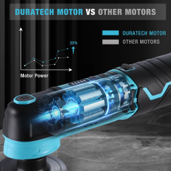 เครื่องขัดรถยนต์ไร้สาย Duratech 12V: พลังกะทัดรัดเพื่อการทำความสะอาดอย่างละเอียด