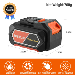 แบตเตอรี่แบบชาร์จไฟได้สำหรับเครื่องมือไร้สาย - ValueMax Li-Ion 2000/40...