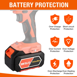 แบตเตอรี่แบบชาร์จไฟได้สำหรับเครื่องมือไร้สาย - ValueMax Li-Ion 2000/40...