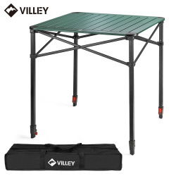 Folding Aluminum Square Table - VILLEY Outdoor & RV Furniture