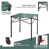 Opvouwbare vierkante aluminium tafel - VILLEY Outdoor & RV Furniture