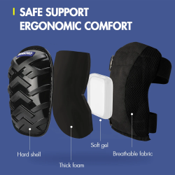 Pelindung Lutut Gel WORKPRO: Perlengkapan yang Dapat Disesuaikan & Pelindung untuk Bekerja