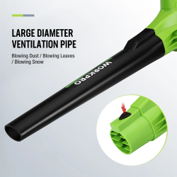 WORKPRO 20V コードレス エアブロワー: 葉やその他のゴミを掃除できる強力なガーデンツール