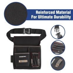 Borsa portautensili per elettricisti WORKPRO: resistente e organizzata