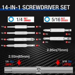 Набор отверток WORKPRO 14-в-1: инструменты для самостоятельного ремонта